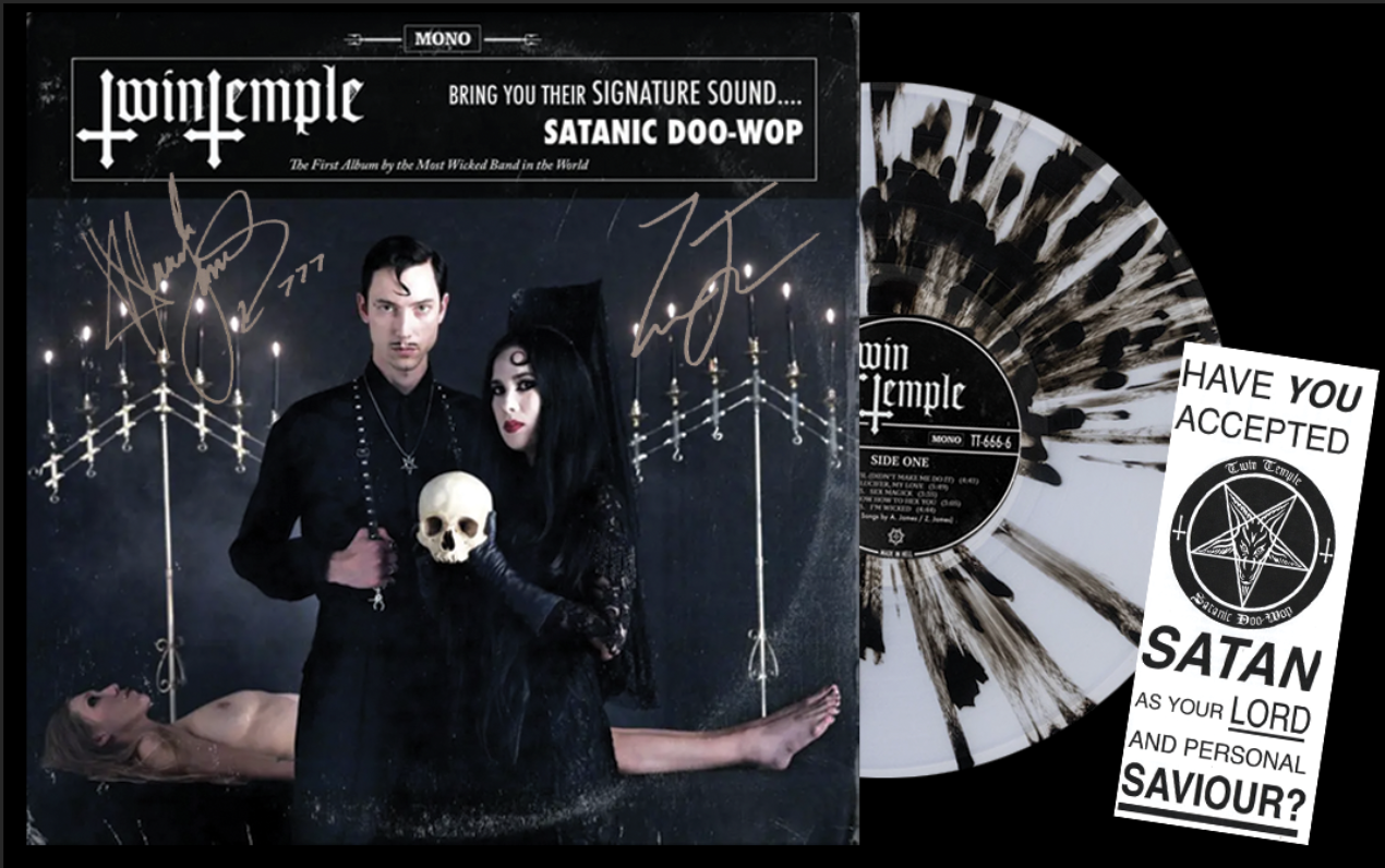 SIGNED* ORIGINAL REISSUE- BLACK MASS SPLATTER — TWIN TEMPLE